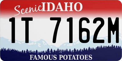 ID license plate 1T7162M