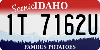 ID license plate 1T7162U
