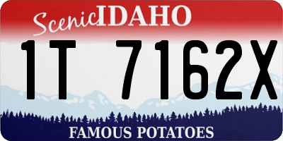 ID license plate 1T7162X