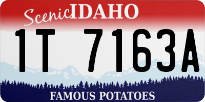ID license plate 1T7163A