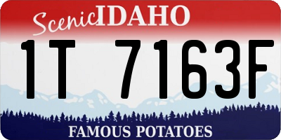 ID license plate 1T7163F