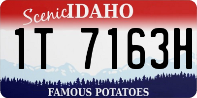 ID license plate 1T7163H