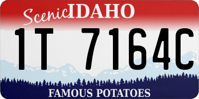 ID license plate 1T7164C