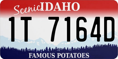 ID license plate 1T7164D