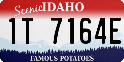 ID license plate 1T7164E