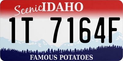 ID license plate 1T7164F