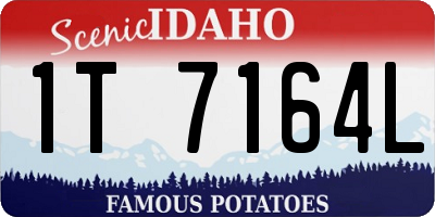 ID license plate 1T7164L