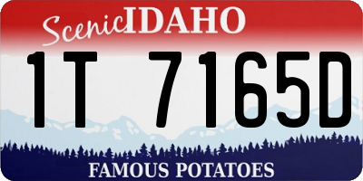 ID license plate 1T7165D