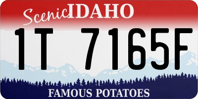 ID license plate 1T7165F