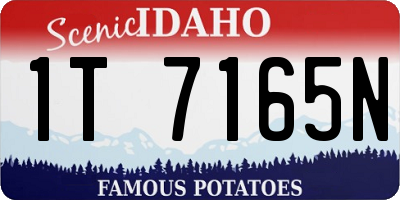 ID license plate 1T7165N