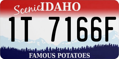 ID license plate 1T7166F