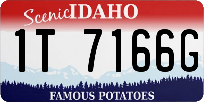 ID license plate 1T7166G