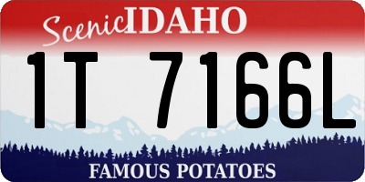ID license plate 1T7166L