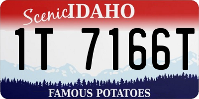 ID license plate 1T7166T