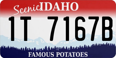 ID license plate 1T7167B