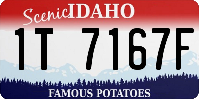 ID license plate 1T7167F