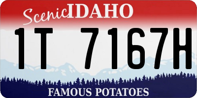 ID license plate 1T7167H