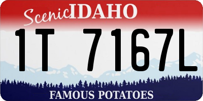 ID license plate 1T7167L