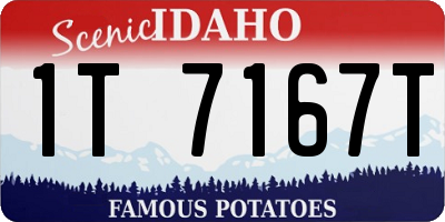 ID license plate 1T7167T