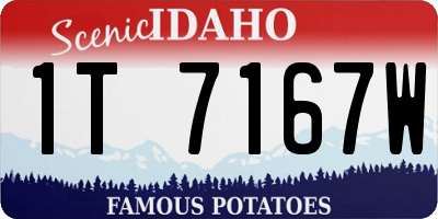 ID license plate 1T7167W