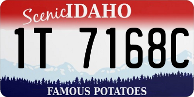 ID license plate 1T7168C