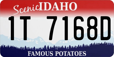 ID license plate 1T7168D