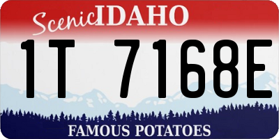 ID license plate 1T7168E