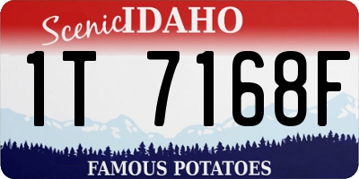 ID license plate 1T7168F