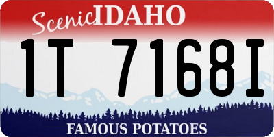 ID license plate 1T7168I