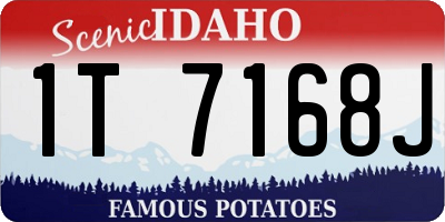 ID license plate 1T7168J