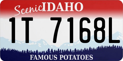 ID license plate 1T7168L