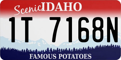 ID license plate 1T7168N