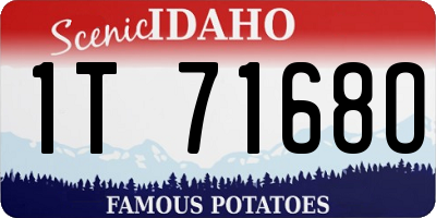 ID license plate 1T7168O
