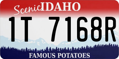 ID license plate 1T7168R
