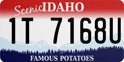 ID license plate 1T7168U