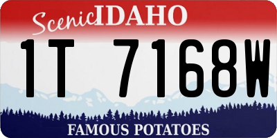 ID license plate 1T7168W