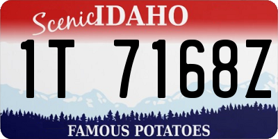ID license plate 1T7168Z
