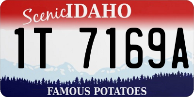 ID license plate 1T7169A