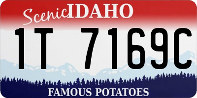 ID license plate 1T7169C