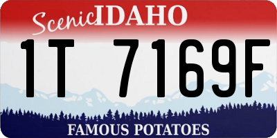 ID license plate 1T7169F