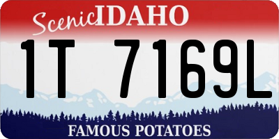 ID license plate 1T7169L