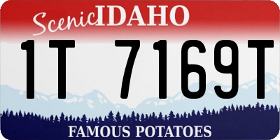 ID license plate 1T7169T