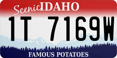 ID license plate 1T7169W