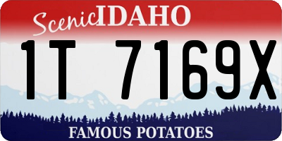 ID license plate 1T7169X