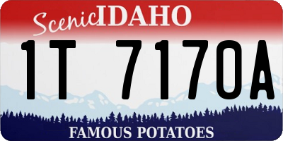 ID license plate 1T7170A