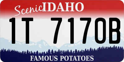 ID license plate 1T7170B