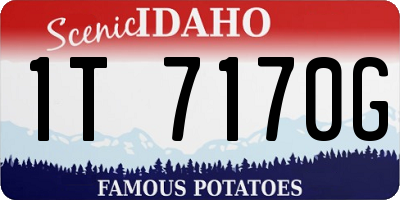 ID license plate 1T7170G