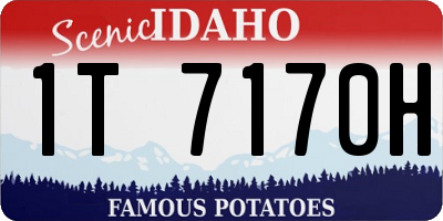 ID license plate 1T7170H