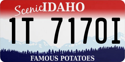 ID license plate 1T7170I
