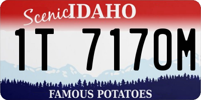 ID license plate 1T7170M